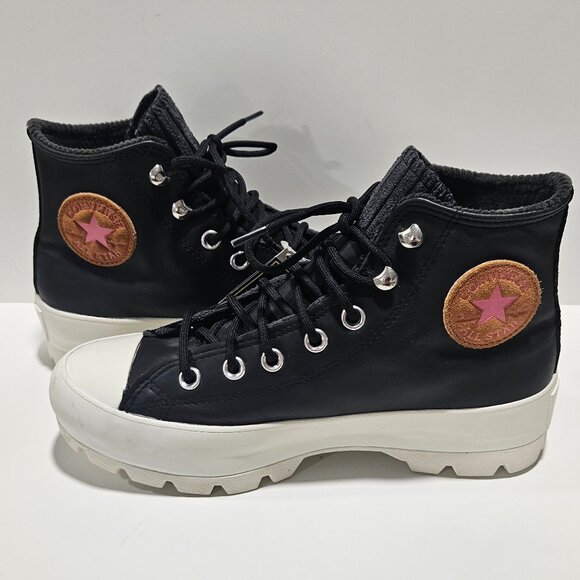 Converse Chuck Taylor Gore-Tex Lugged Leather Boots Black Women’s 7.5 NWT - Picture 3 of 12